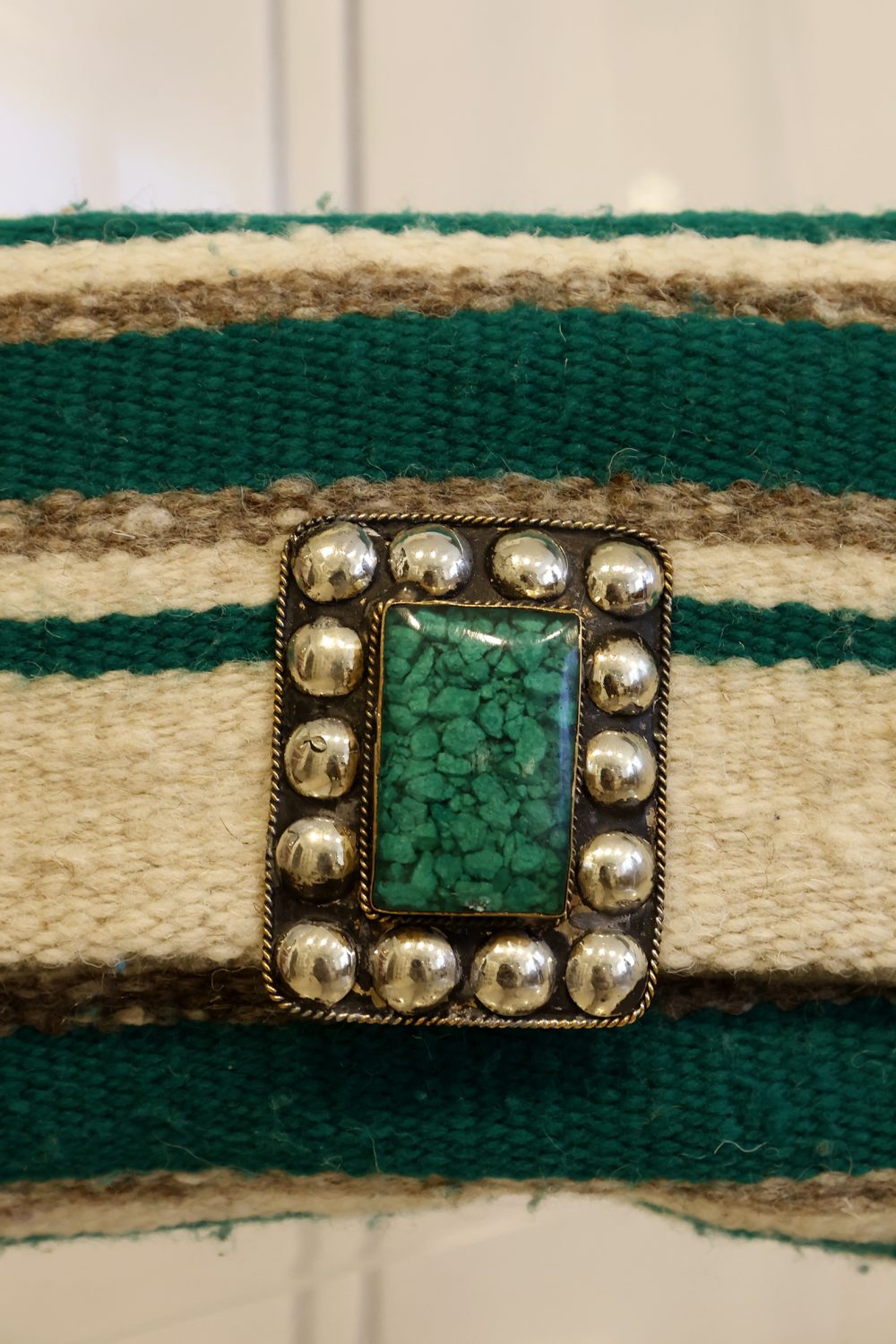 Bereber Rayas Verde 19 x 27 cm